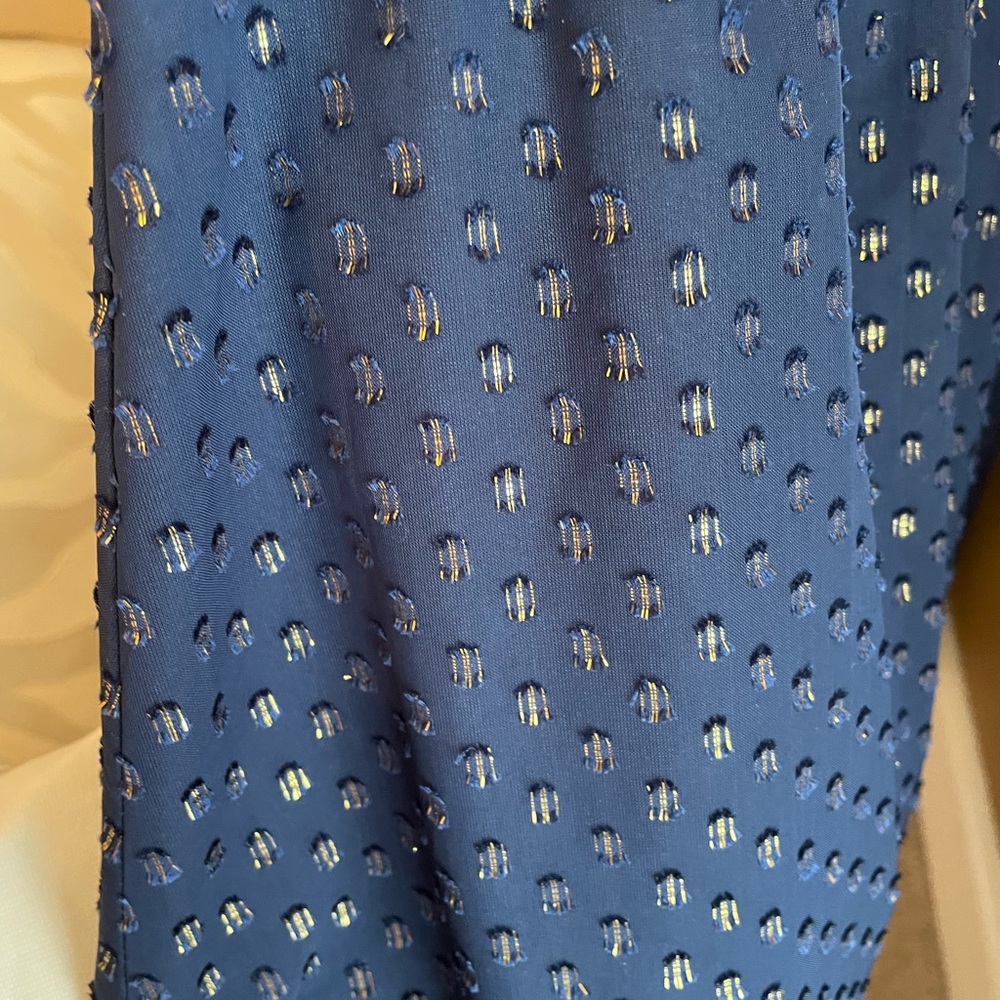 J. Crew Navy Dress with Metallic Details - Picture 4 of 6